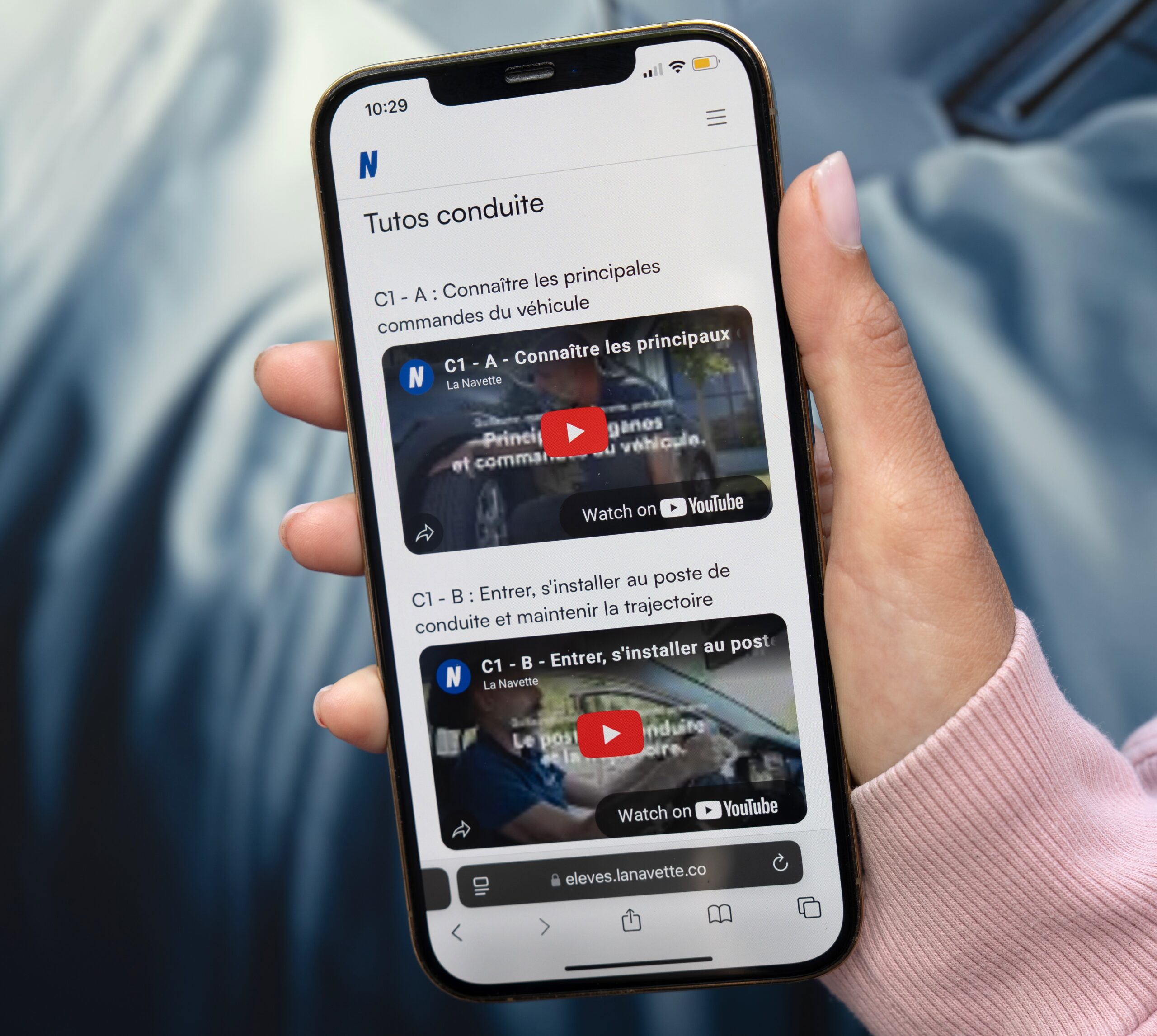 Tutoriels conduite sur l'espace candidat des élèves de l'auto école La Navette