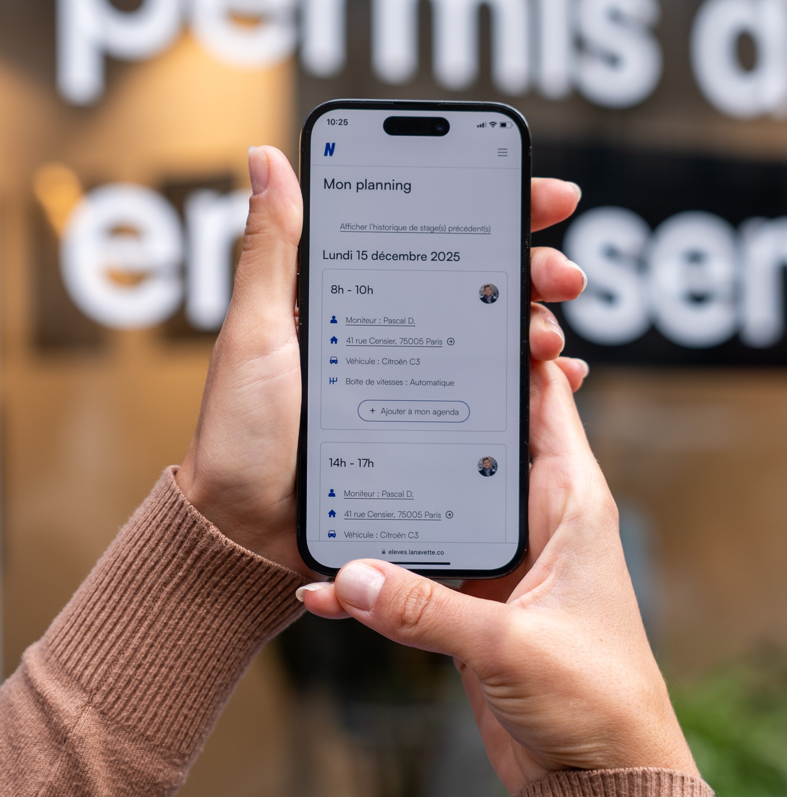 planning de l'espace candidat la navette